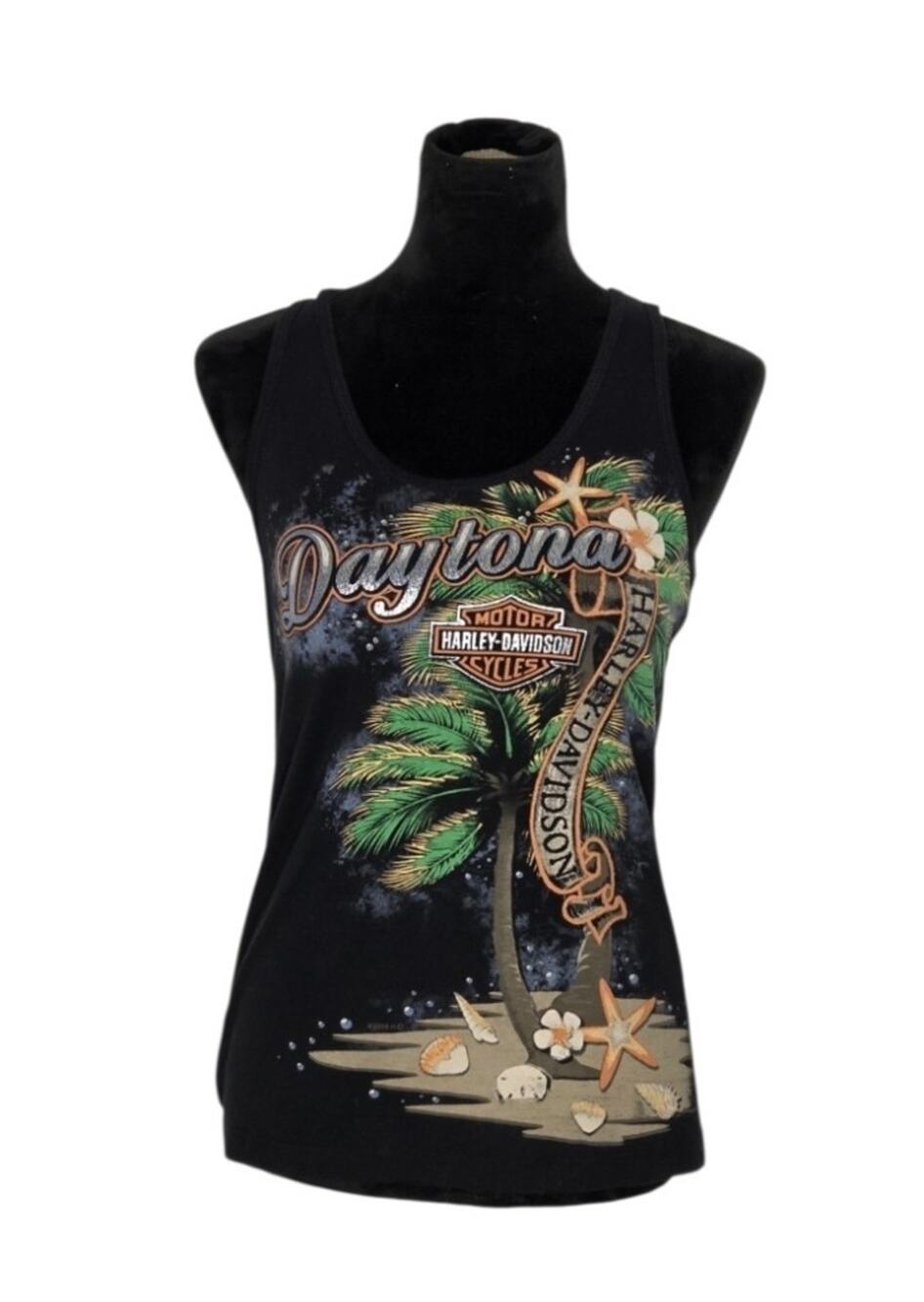 Harley Davidson 2016 Daytona Beach Florida Double Sided Graphic Print Tank XL
